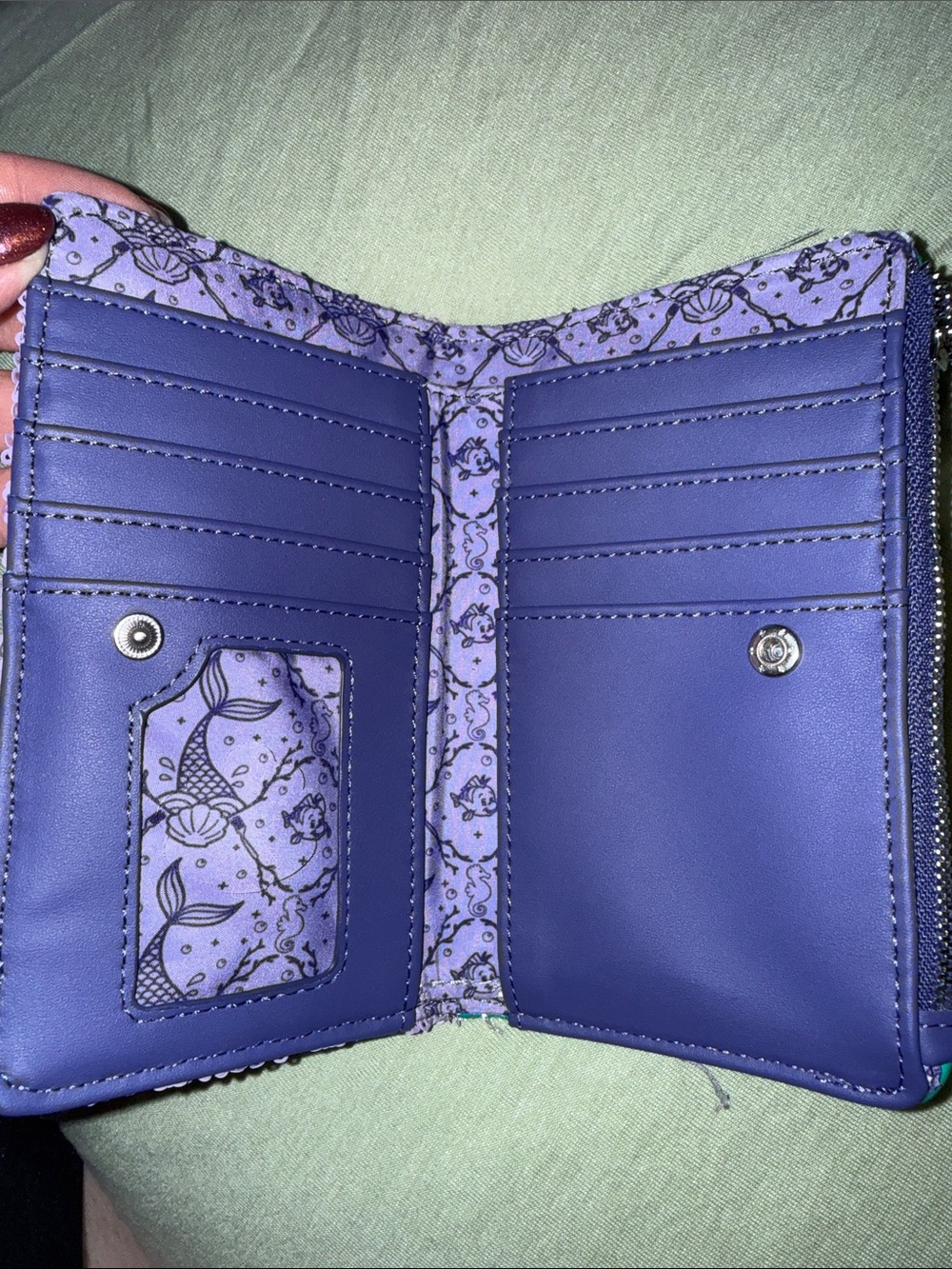 Loungefly Disney Little Mermaid Mini Backpack with Matching Wallet - Picture 7 of 9